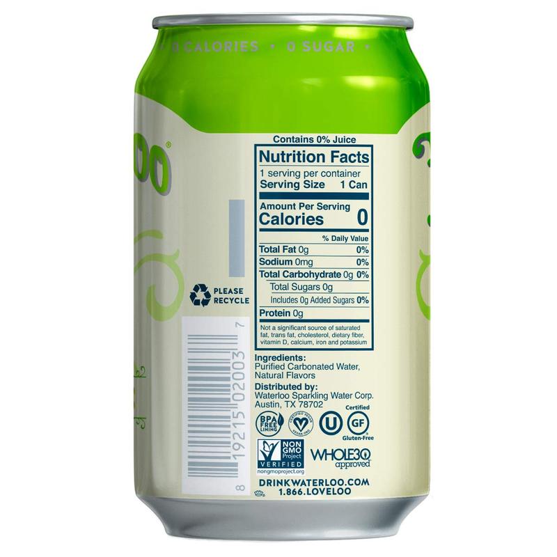 WATERLOO Lemon-Lime Sparkling Water, 355ml
