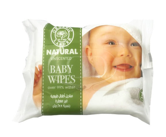 ORGANIC LARDER Natural Baby Wipes Unscented, 30wipes - Organic