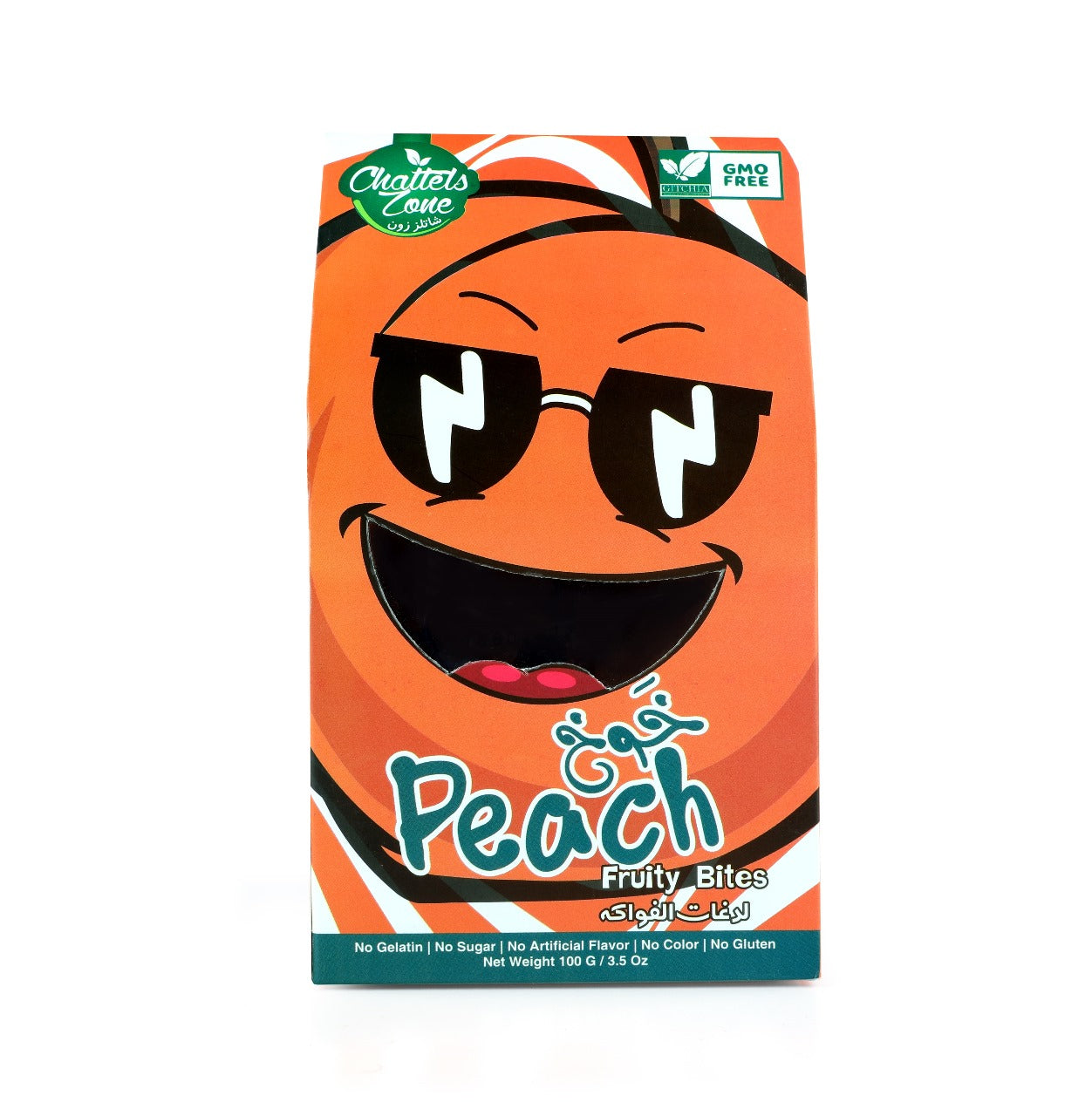 CZ Peach Fruity Bites, 100g - Vegan, Gluten Free, Non GMO, No Added Sugar
