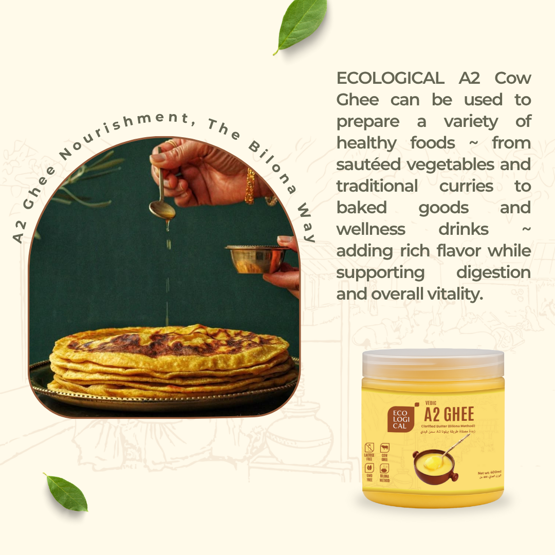 ECOLOGICAL A2 Bilona Cow Ghee, 400ml