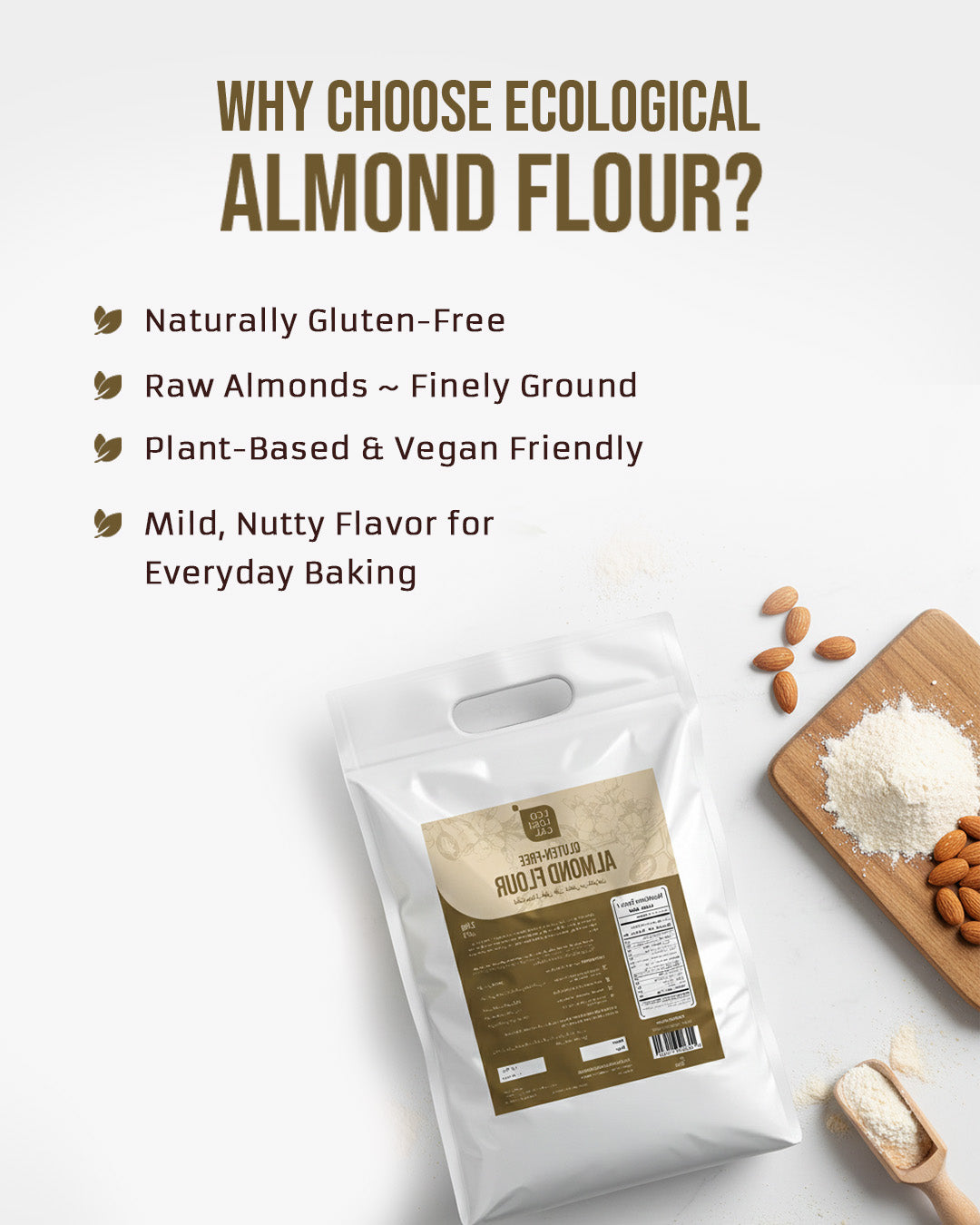 Ecological Gluten-Free Almond Flour, 2.5 Kg