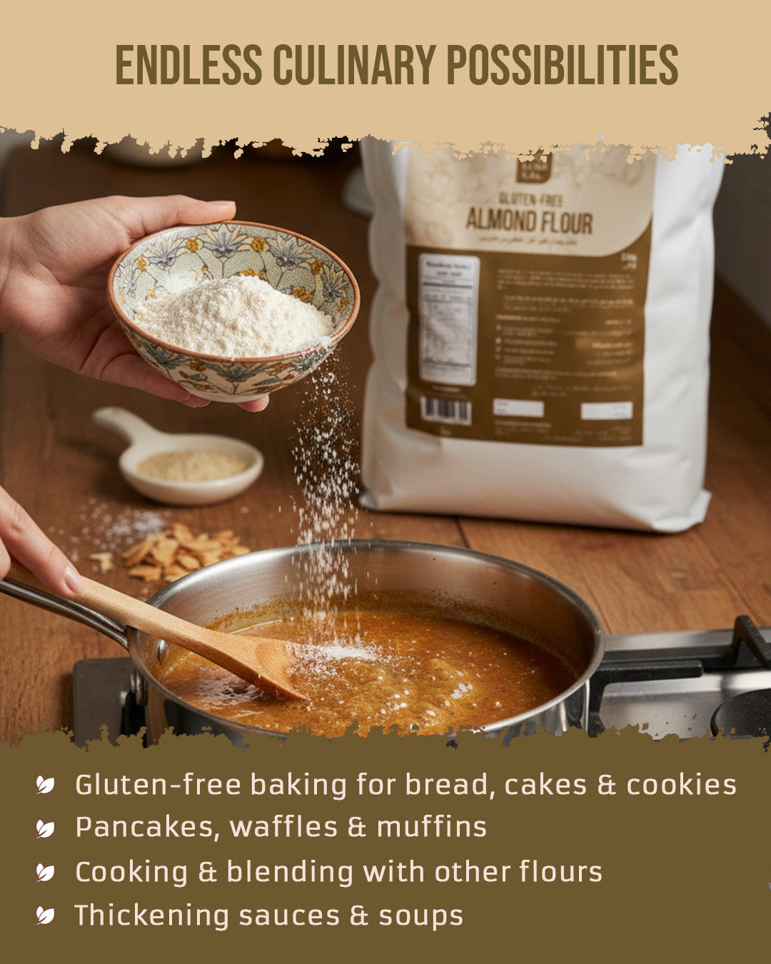 Ecological Gluten-Free Almond Flour, 2.5 Kg