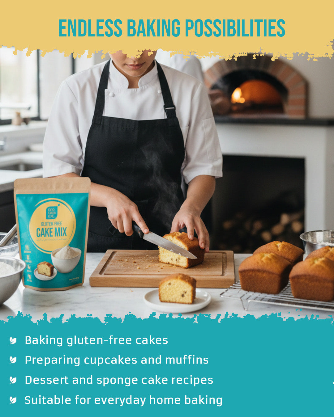 ECOLOGICAL Gluten-Free Cake Mix, 250g