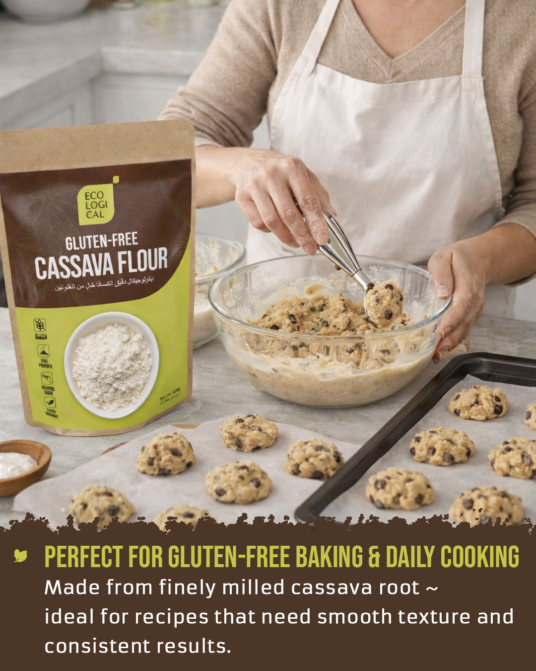 ECOLOGICAL Gluten-Free Cassava Flour, 500g