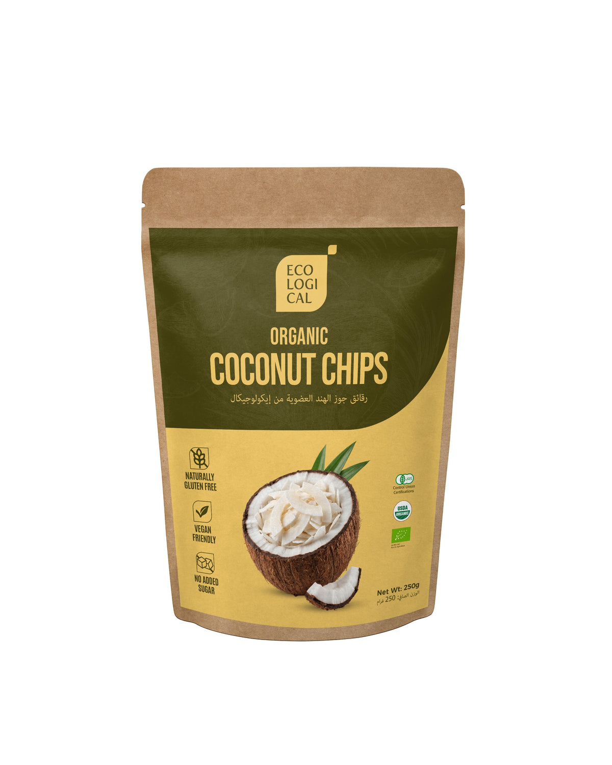 ECOLOGICAL Organic Coconut Chips, 250g