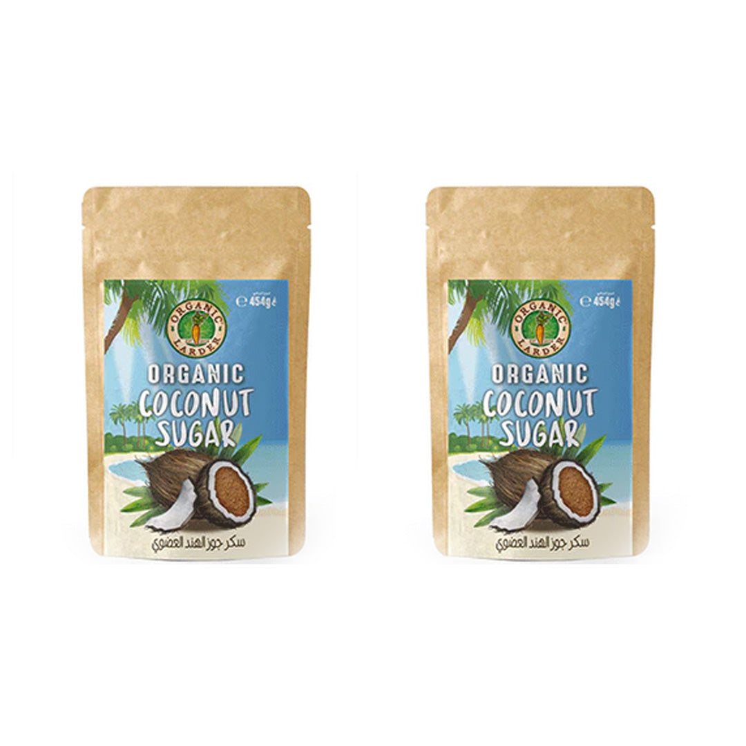 Organic Larder Coconut Sugar 454g - Pack of 2