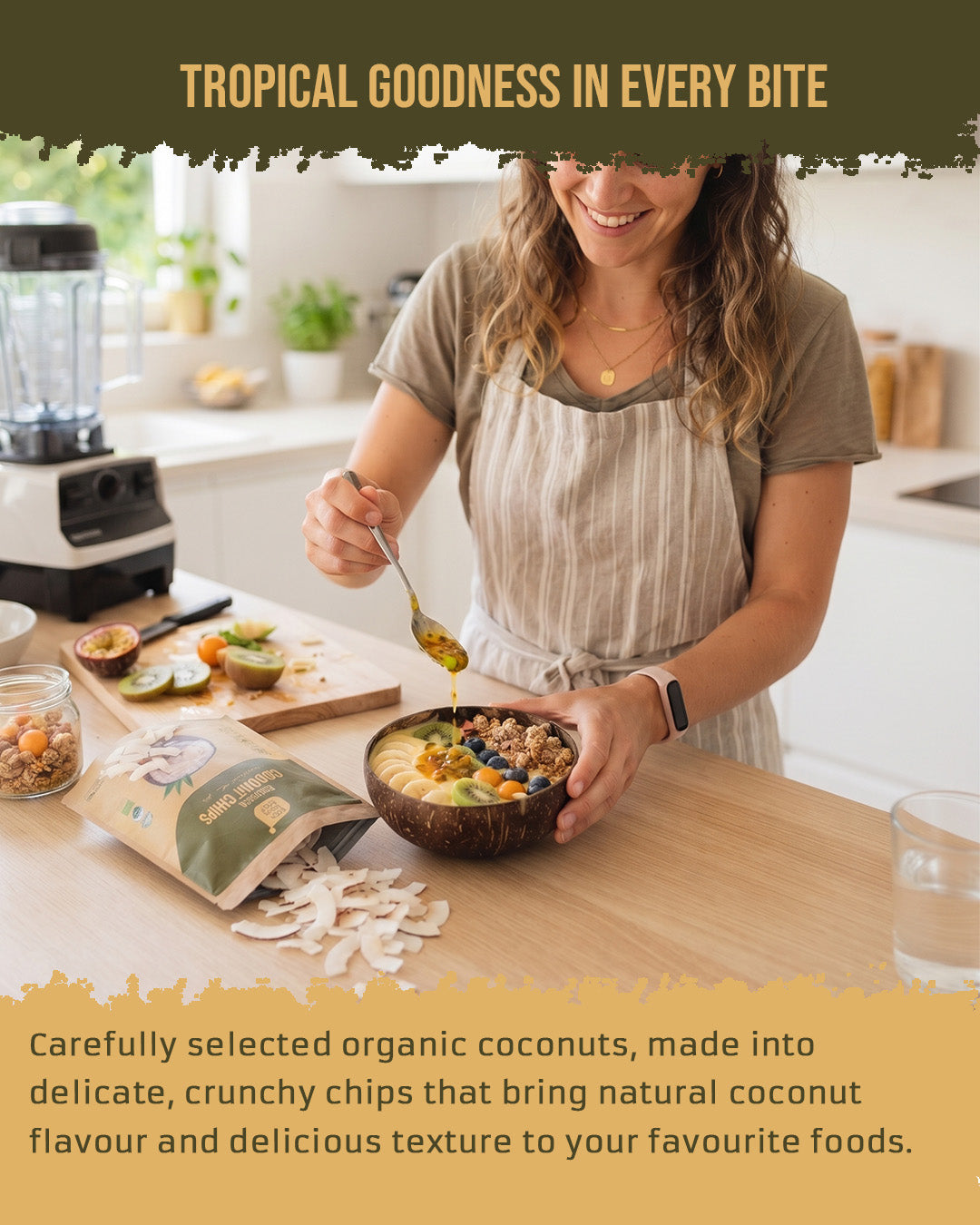 ECOLOGICAL Organic Coconut Chips, 250g