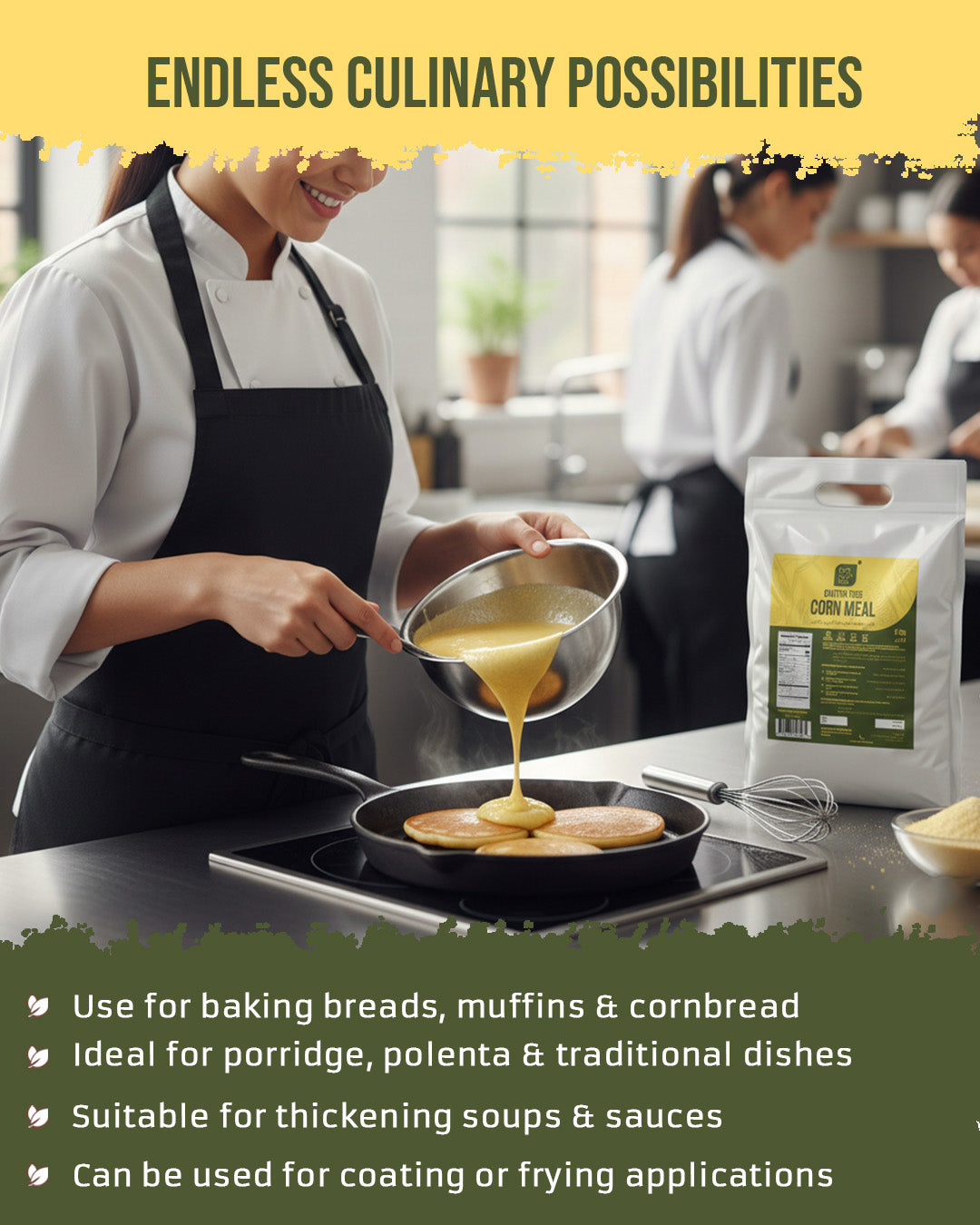 ECOLOGICAL Gluten-Free Corn Meal, 2.5 Kg