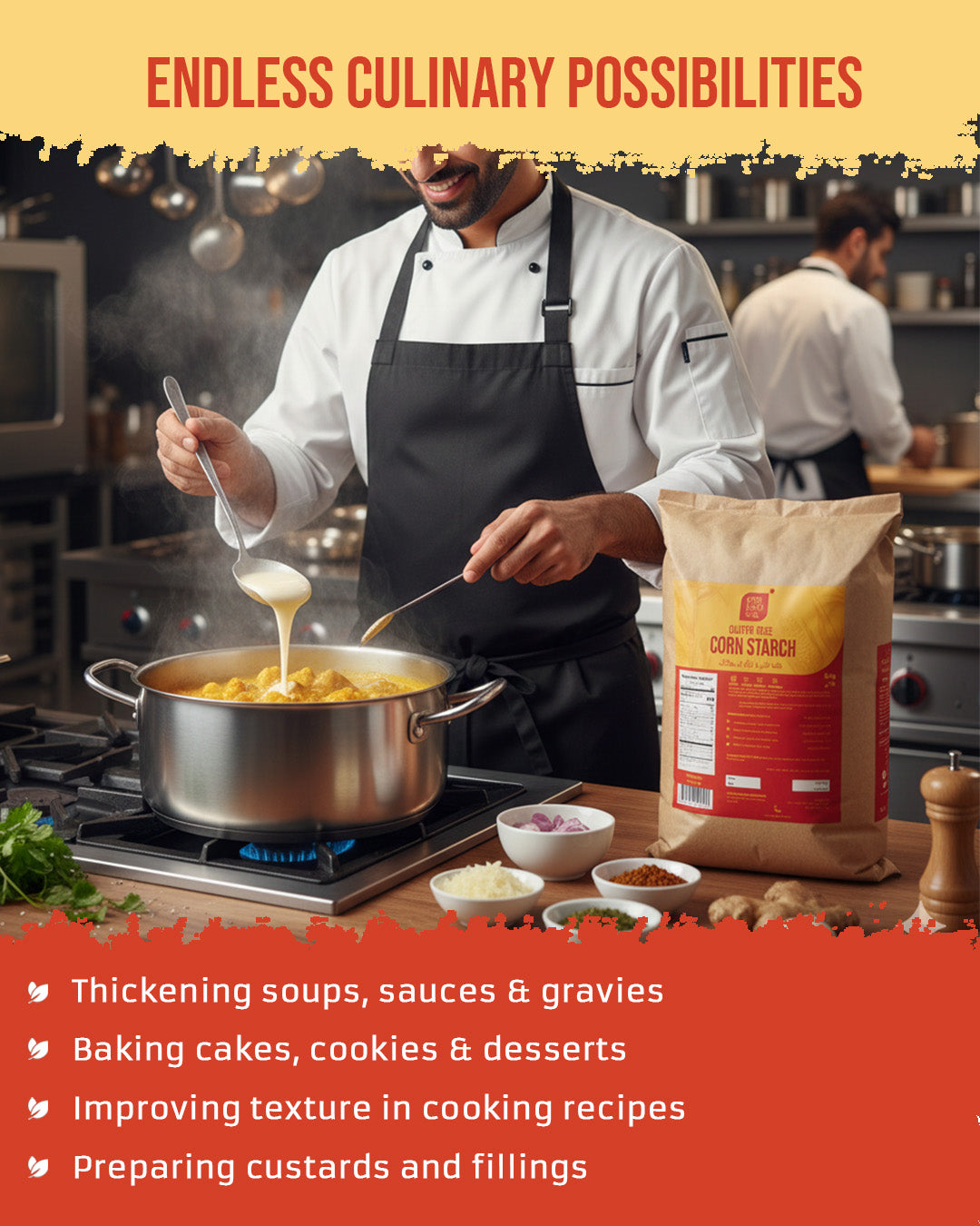 ECOLOGICAL Gluten-Free Corn Starch, 20 Kg