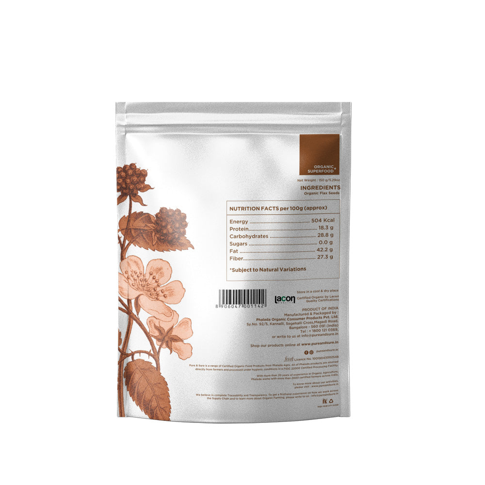 PURE & SURE Organic Flax Seeds, 150g