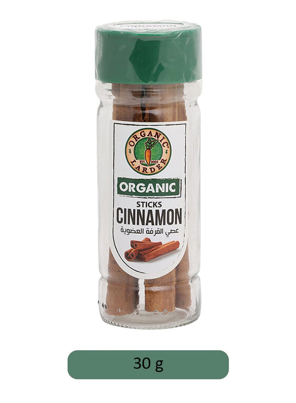 ORGANIC LARDER Cinnamon Sticks, 30g - Organic, Natural
