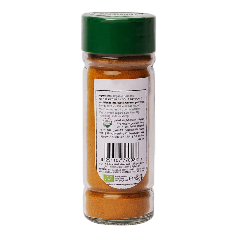 ORGANIC LARDER Turmeric Powder, 45g - Organic, Natural