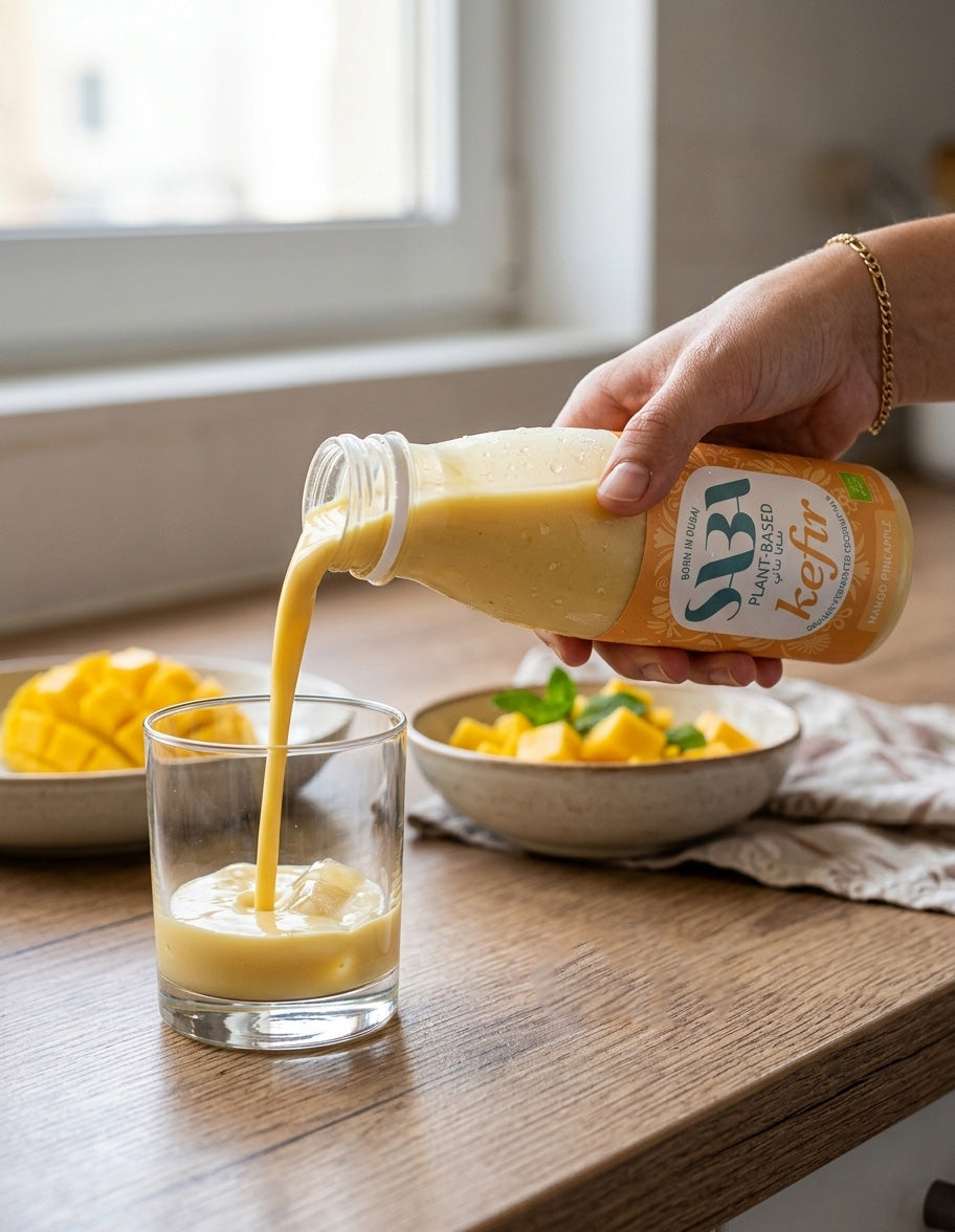 SABA Coconut Kefir Milk Mango & Pineapple, 250ml - Organic, Vegan, Pack of 6