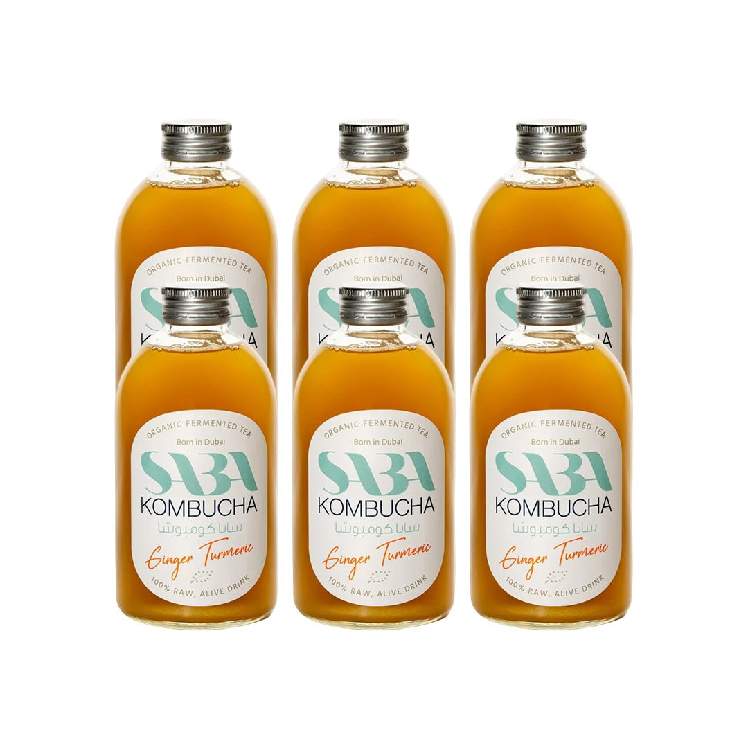 SABA Kombucha Ginger & Turmeric, 270ml - Pack of 6