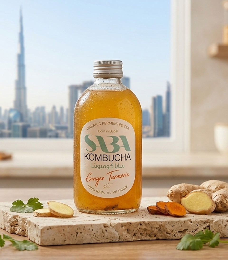 SABA Kombucha Ginger & Turmeric, 270ml - Pack of 6