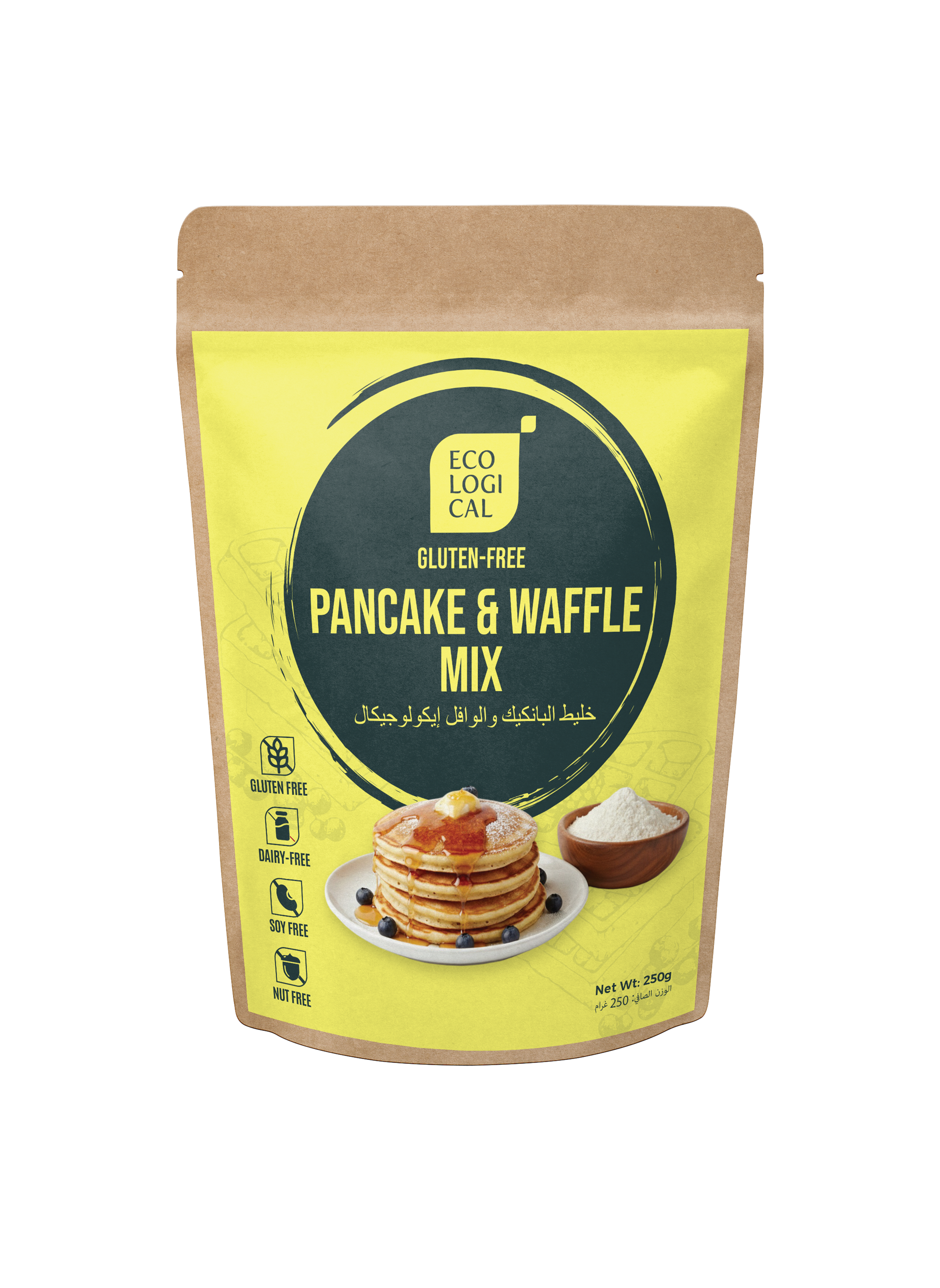 ECOLOGICAL Gluten-Free Pancake & Waffle Mix, 250g