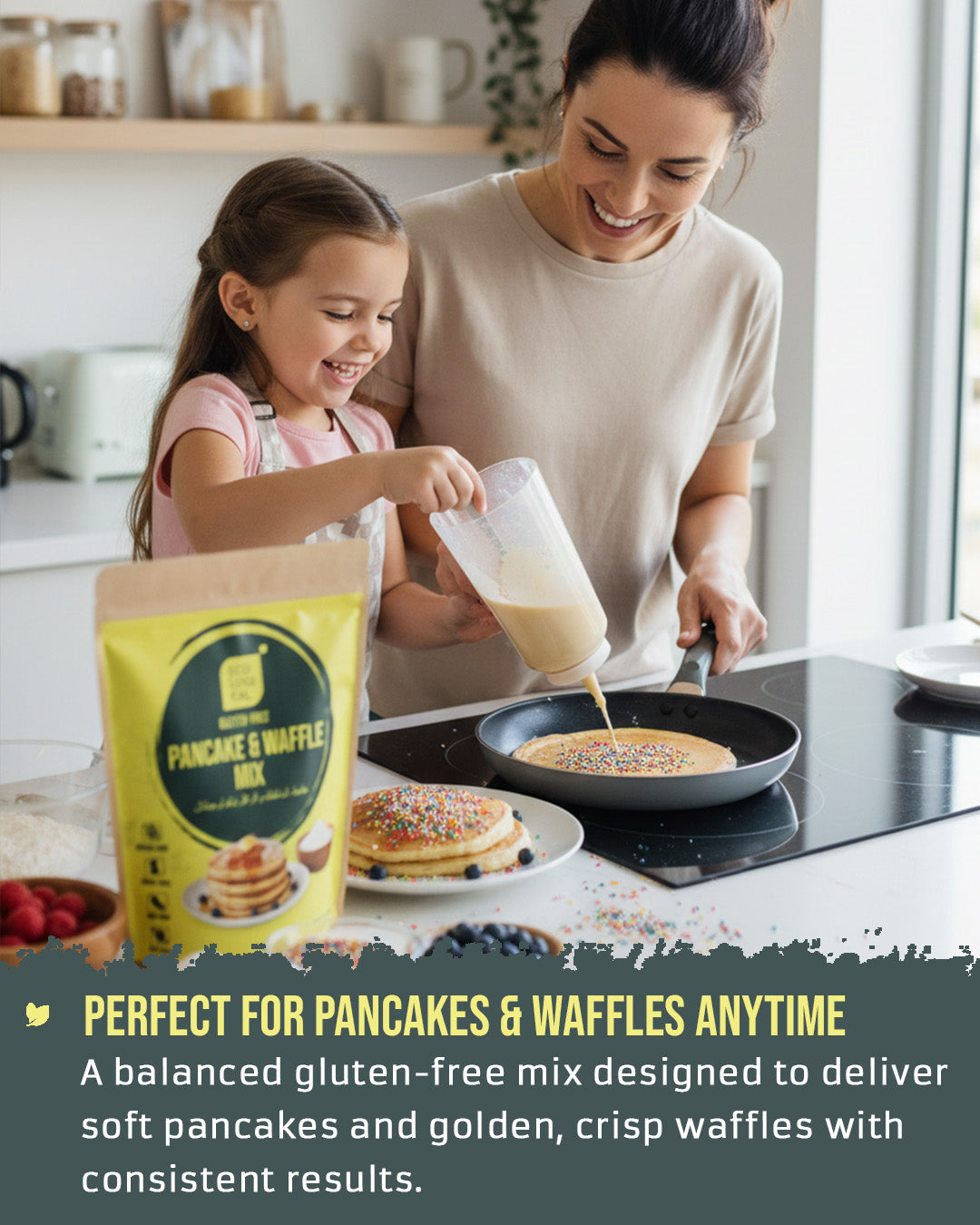 ECOLOGICAL Gluten-Free Pancake & Waffle Mix, 250g