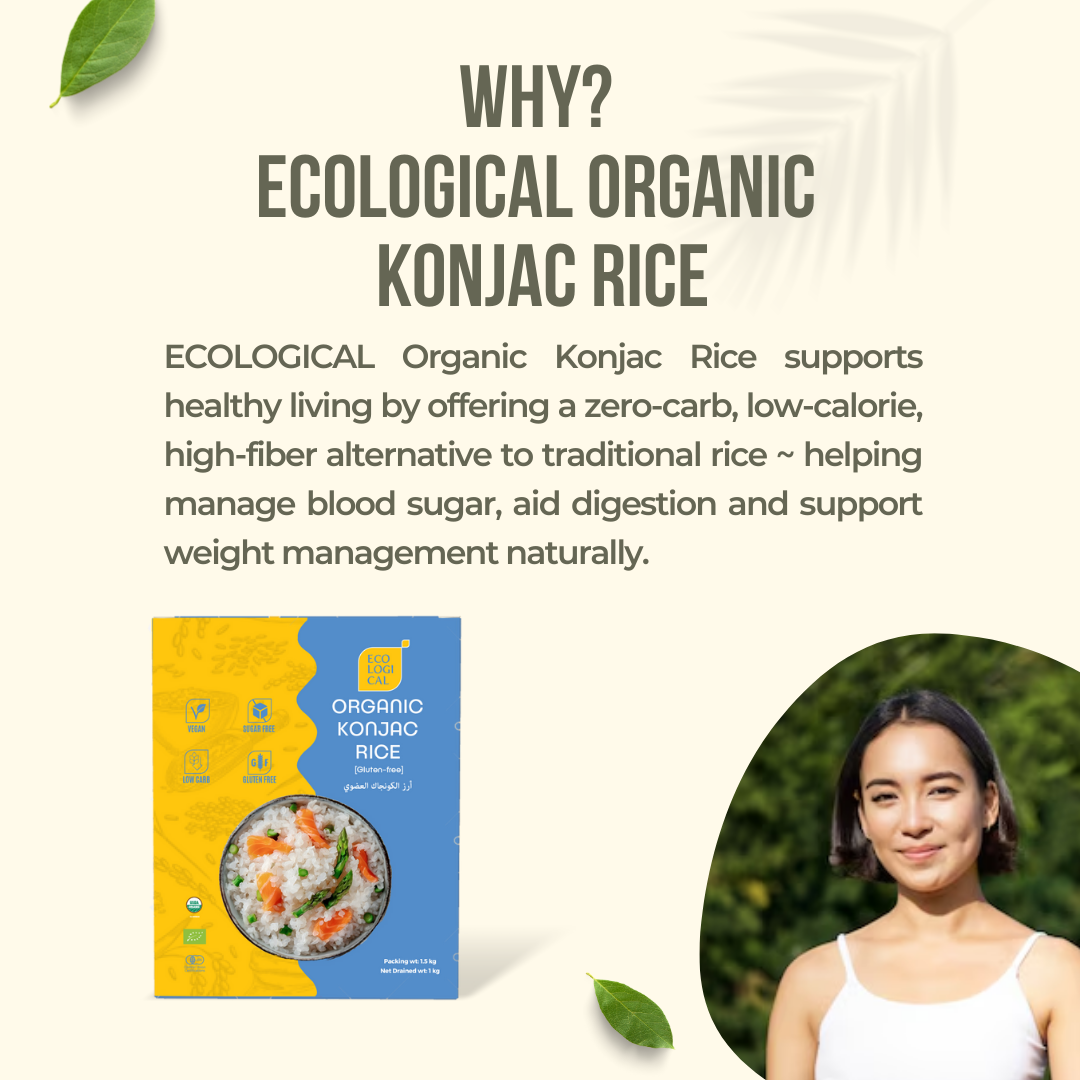 ECOLOGICAL Organic Konjac Rice 1kg(Drained) Gluten Free