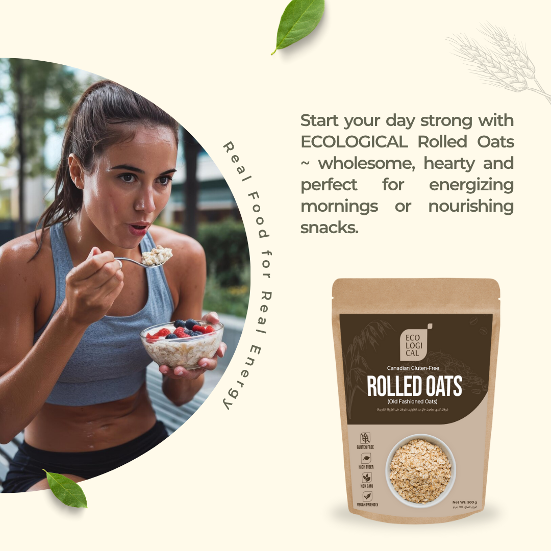 Ecological Canadian Gluten-Free Old-Fashioned Rolled Oats, 500g