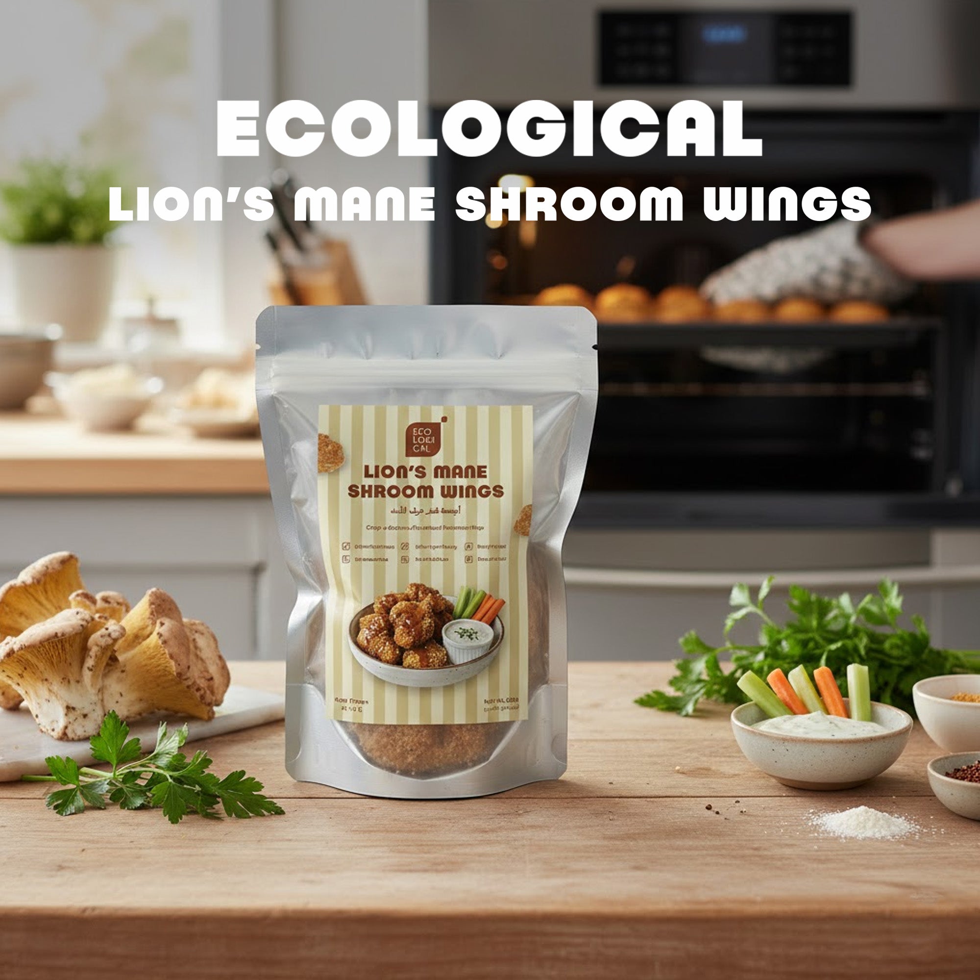 ECOLOGICAL Lion's Mane Shroom Wings, 250g