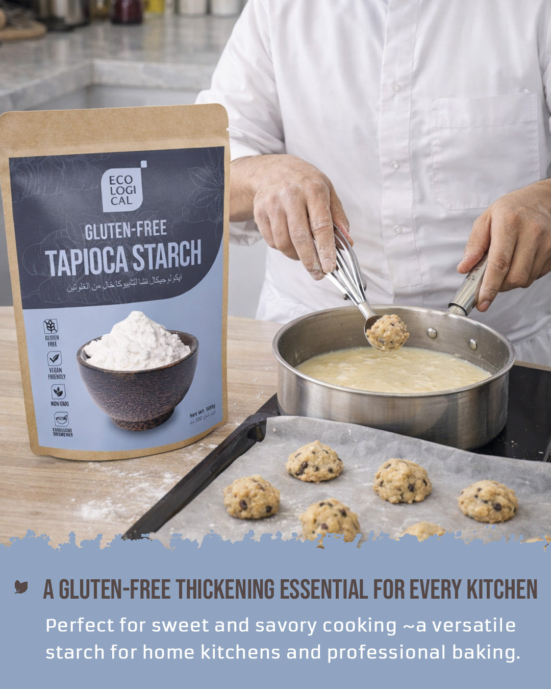 ECOLOGICAL Gluten-Free Tapioca Starch, 500g