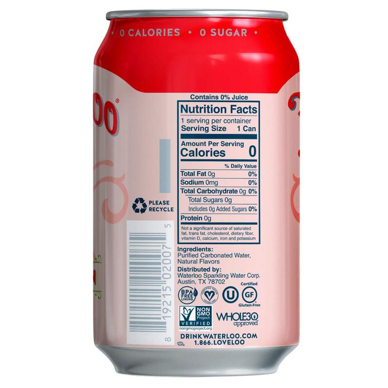 WATERLOO Watermelon Sparkling Water, 355ml