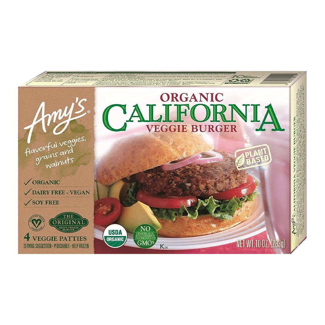 AMY'S Organic California Veggie Burgers, 283g