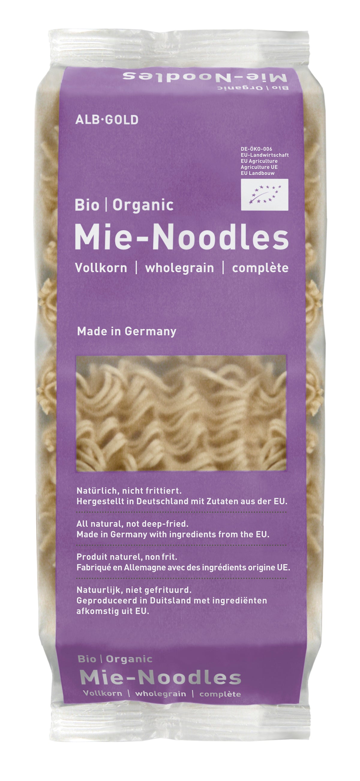 ALB GOLD Wholegrain Mie Noodles, 250g - Organic, Vegan