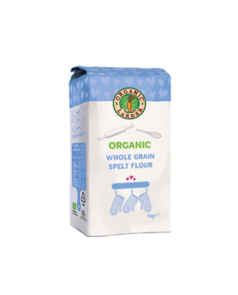 ORGANIC LARDER Organic Whole Grain Spelt Flour, 1Kg - Organic, Natural