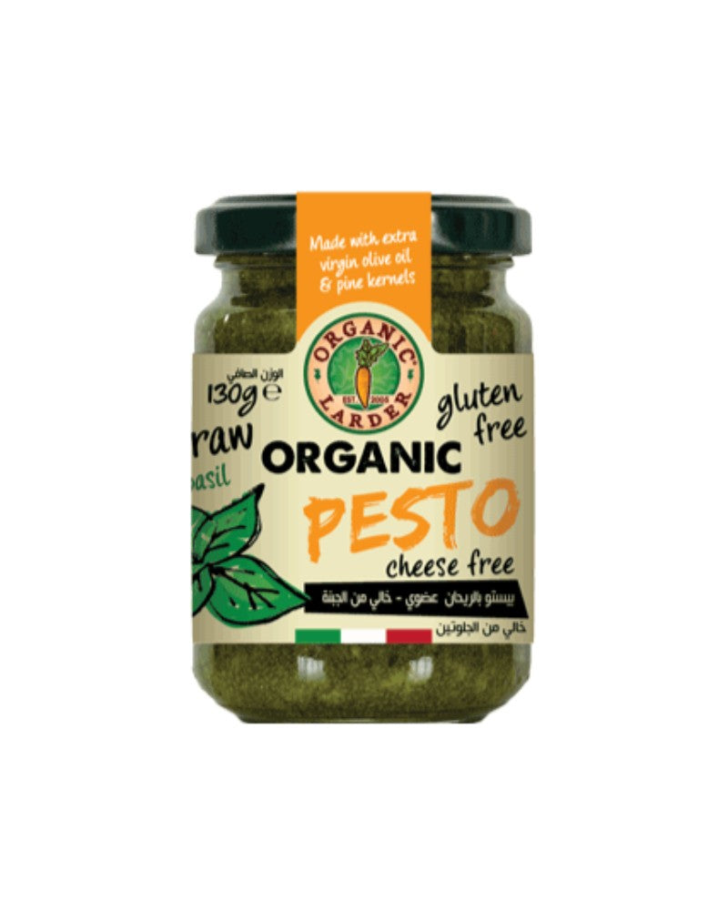 ORGANIC LARDER Pesto Cheese Free, 130g - Organic, Gluten free