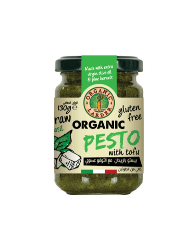 ORGANIC LARDER  Pesto With Tofu, 130g - Organic, Gluten Free