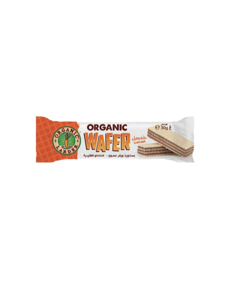 ORGANIC LARDER Wafer Classic Cocoa, 30g - Organic, Natural