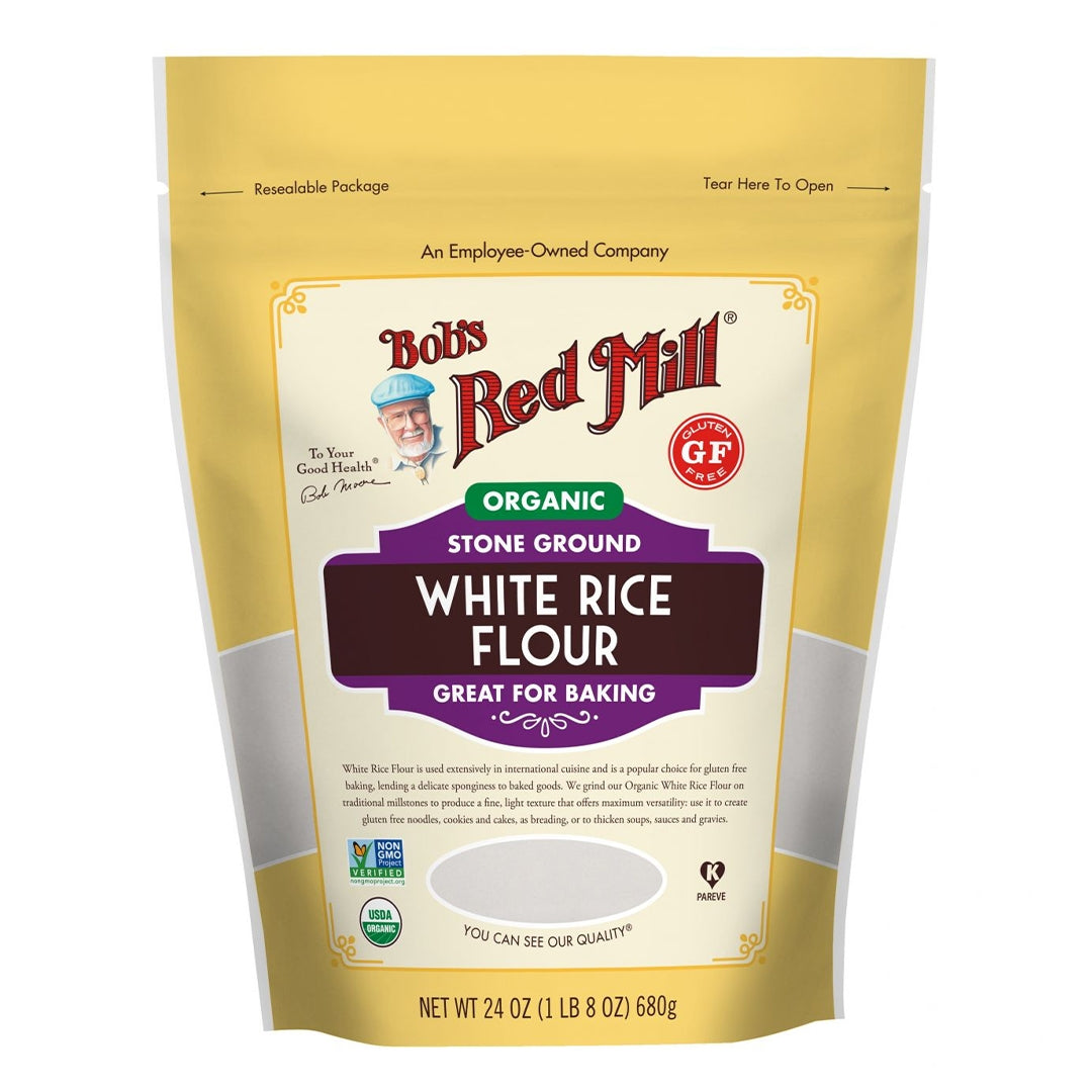 BOB'S RED MILL Organic White Rice Flour, 680g, Gluten Free