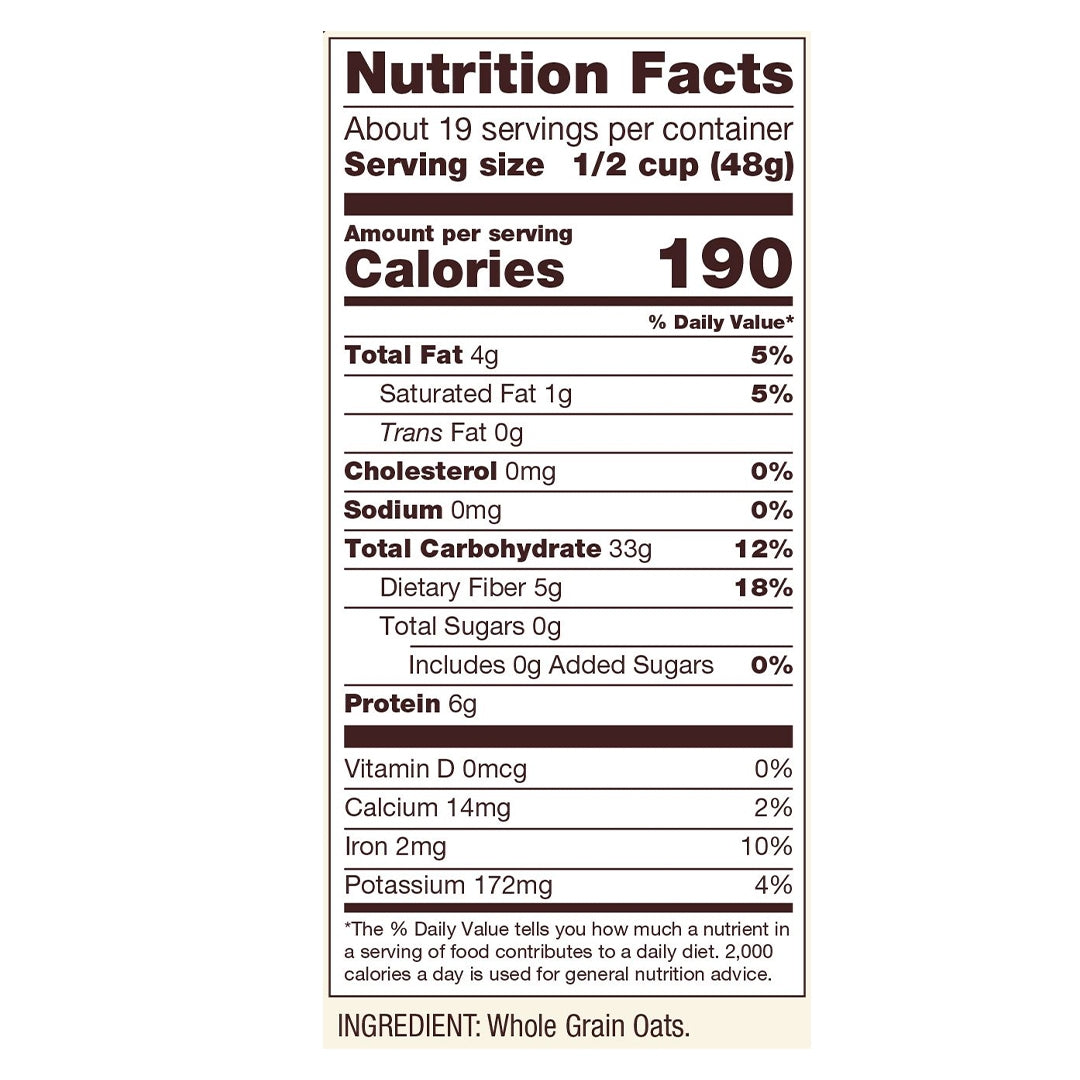 BOB's RED MILL Old Fashioned Whole Grain Rolled Oats, 907g, Gluten Free