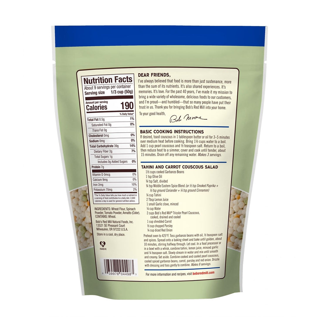 BOB'S RED MILL Tri-Color Pearl Couscous, 454gm