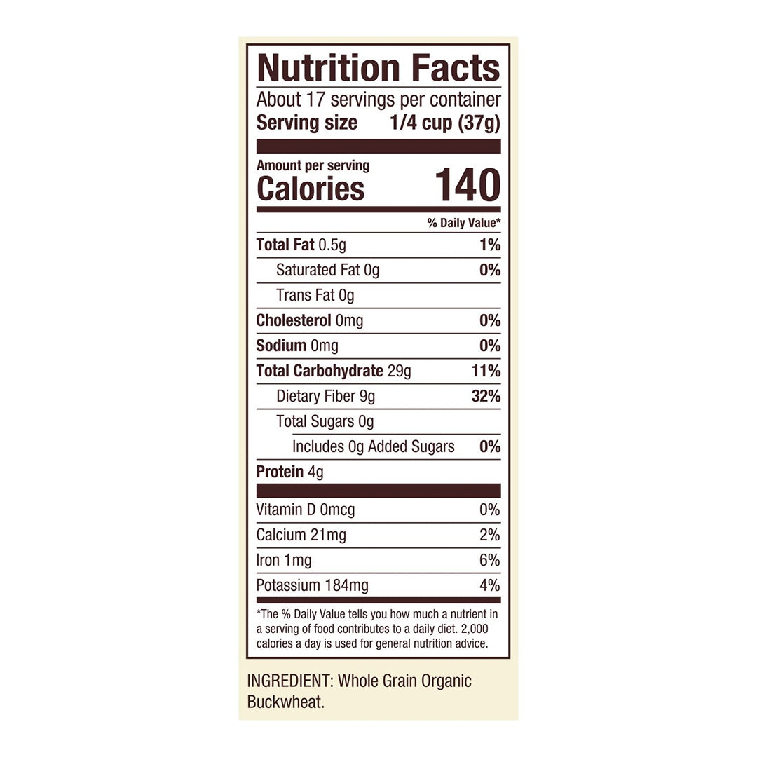 BOB'S RED MILL Organic Buckwheat Flour, 624g