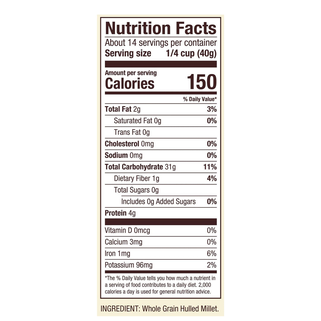 BOB'S RED MILL Millet Flour, 567g, Gluten Free