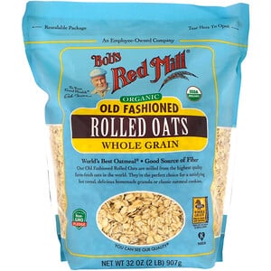 BOB'S RED MILL Organic Old Fashioned Rolled Oats Whole Grain, 907g