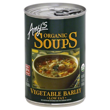 AMY'S Vegetable Barley Low Fat Soups, 400g
