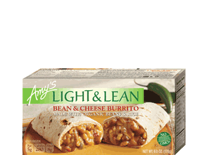AMY'S Light & Lean Bean & Cheese Burrito, 170g
