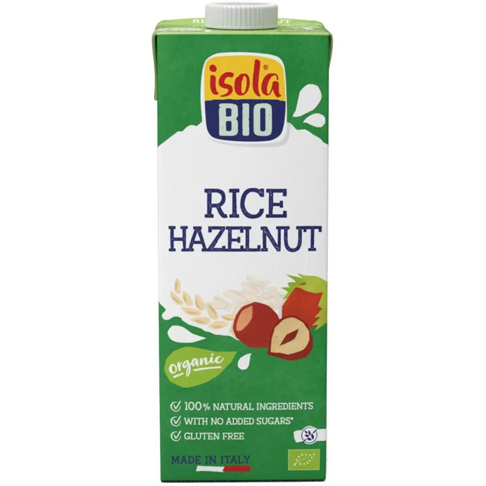 ISOLA BIO Organic Rice Hazelnut Milk, 1Ltr