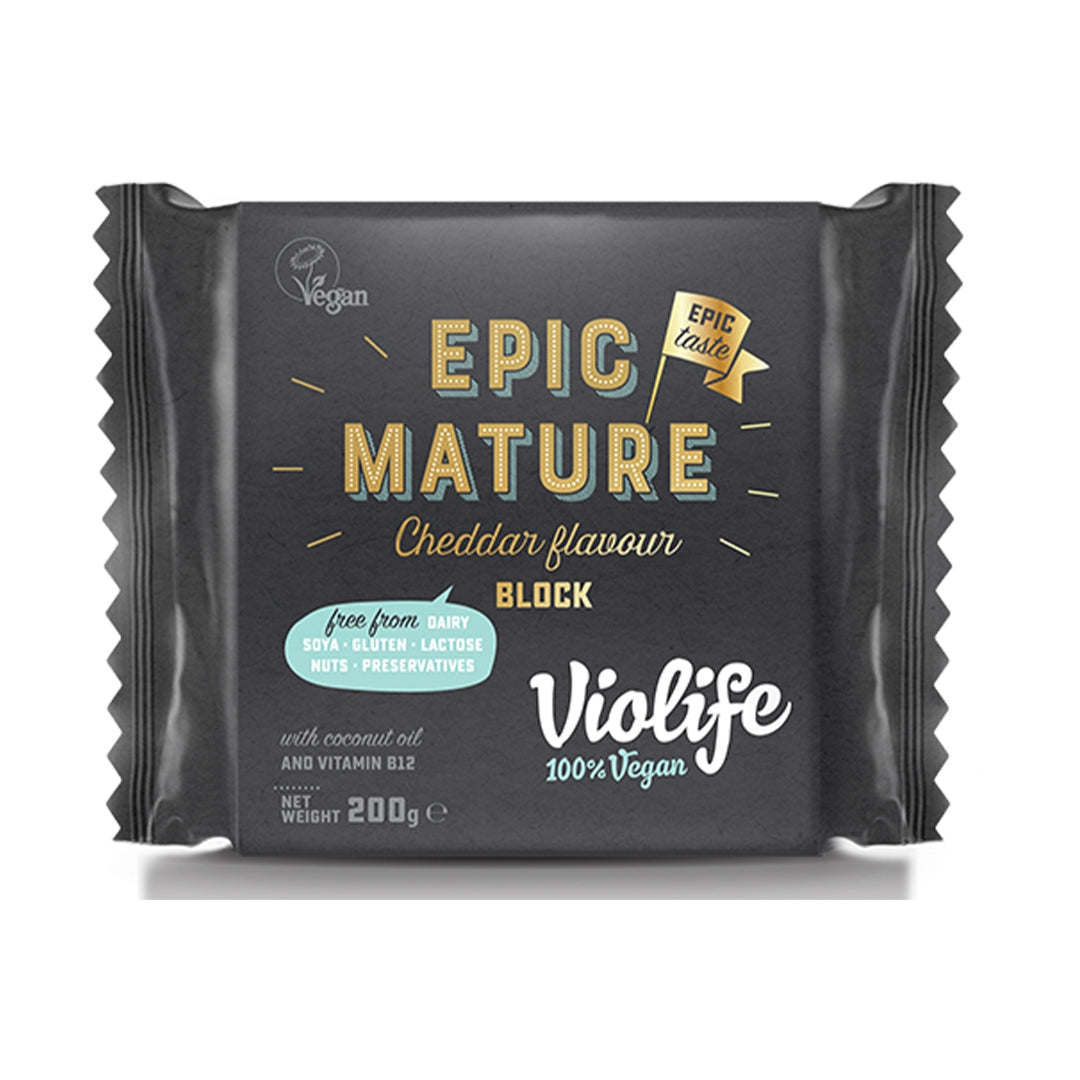 VIOLIFE Epic Mature Cheddar Flavour Block, 200g