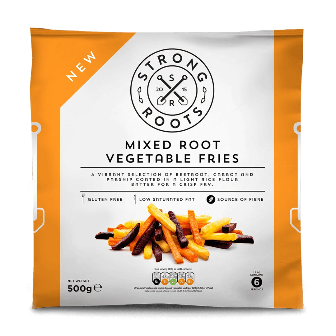 STRONG ROOTS Mixed Root Vegetable Fries, 500g