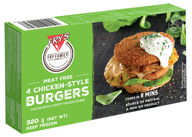 FRY'S Meat Free Chicken Style - 4 Burgers, 320g