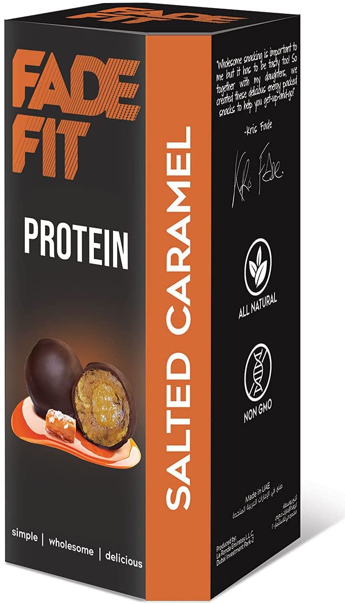 FADE FIT Salted Caramel Protein, 30g - Keto Friendly, Non GMO, Natural