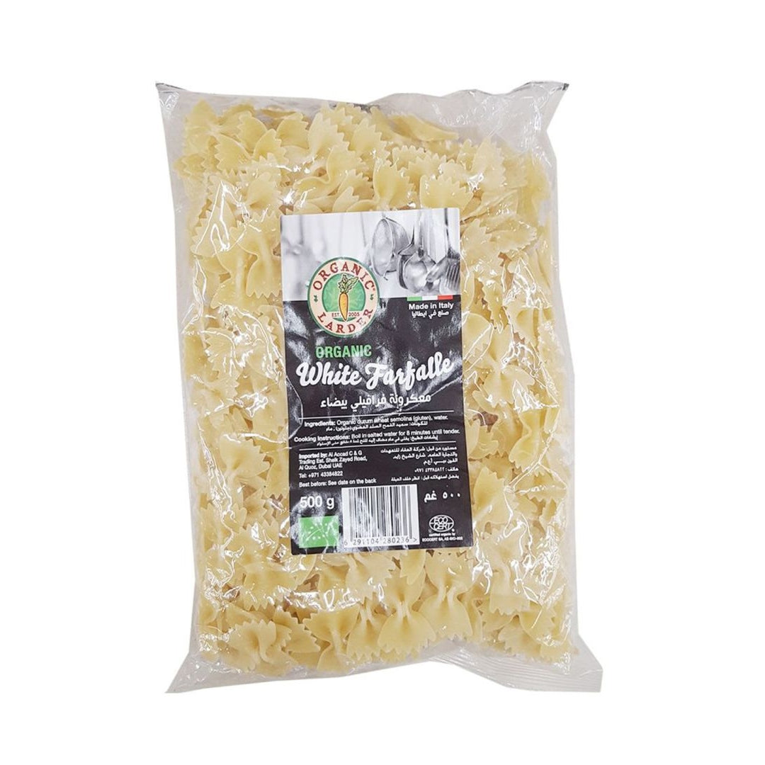 ORGANIC LARDER White Farfalle Pasta, 500g - Organic, Vegan