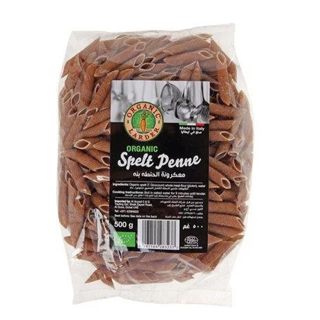 ORGANIC LARDER Spelt Penne Pasta, 500g - Organic, Vegan