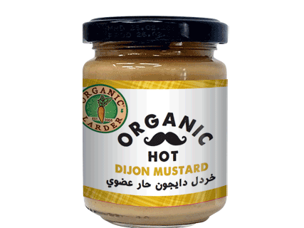 ORGANIC LARDER Organic Hot Dijon Mustard, 145g - Organic, Vegan, Gluten Free
