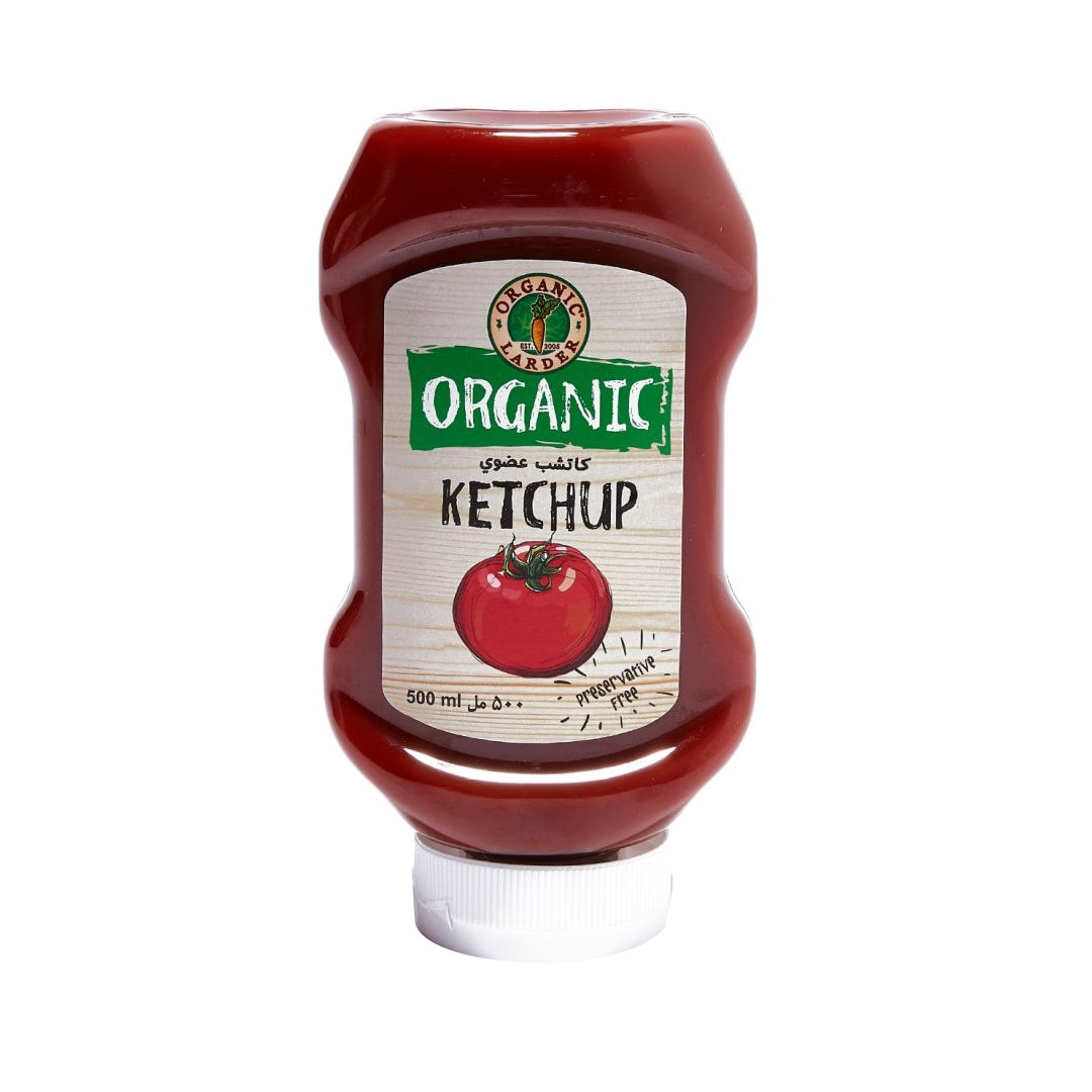 ORGANIC LARDER Ketchup, 500ml - Organic, Vegan, Gluten Free