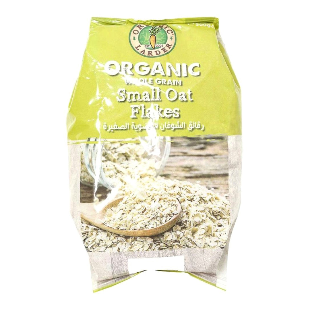 ORGANIC LARDER Whole Grain Small Oat Flakes, 500g - Organic, Vegan, Natural